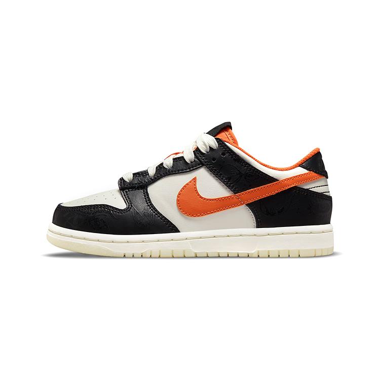 Nike Dunk Low Premium PreSchool 'Halloween' 2021 (Unisex) Sail / Black / Starfish Kids' Skateboarding Shoes DM0088 100