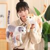 1Pc 35CM Simulation Pet Cat Plush Toys Internal Bracket Animal Dolls Stuffed Soft Orange Cat Grey Cat Rural Cat Toy