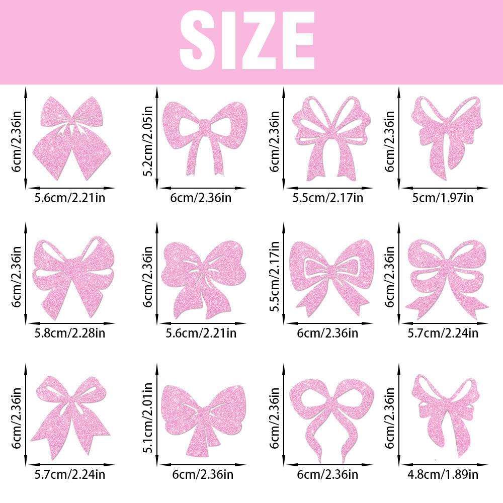 Birthday Party Cake Decoration With Gold Glitter Paper Bows And Flags For Festive Celebration