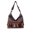 Large Capacity Ethnic Style Crossbody Bags Woven Bag Bohemian Tote Bag Fringe Shoulder Bag  Women