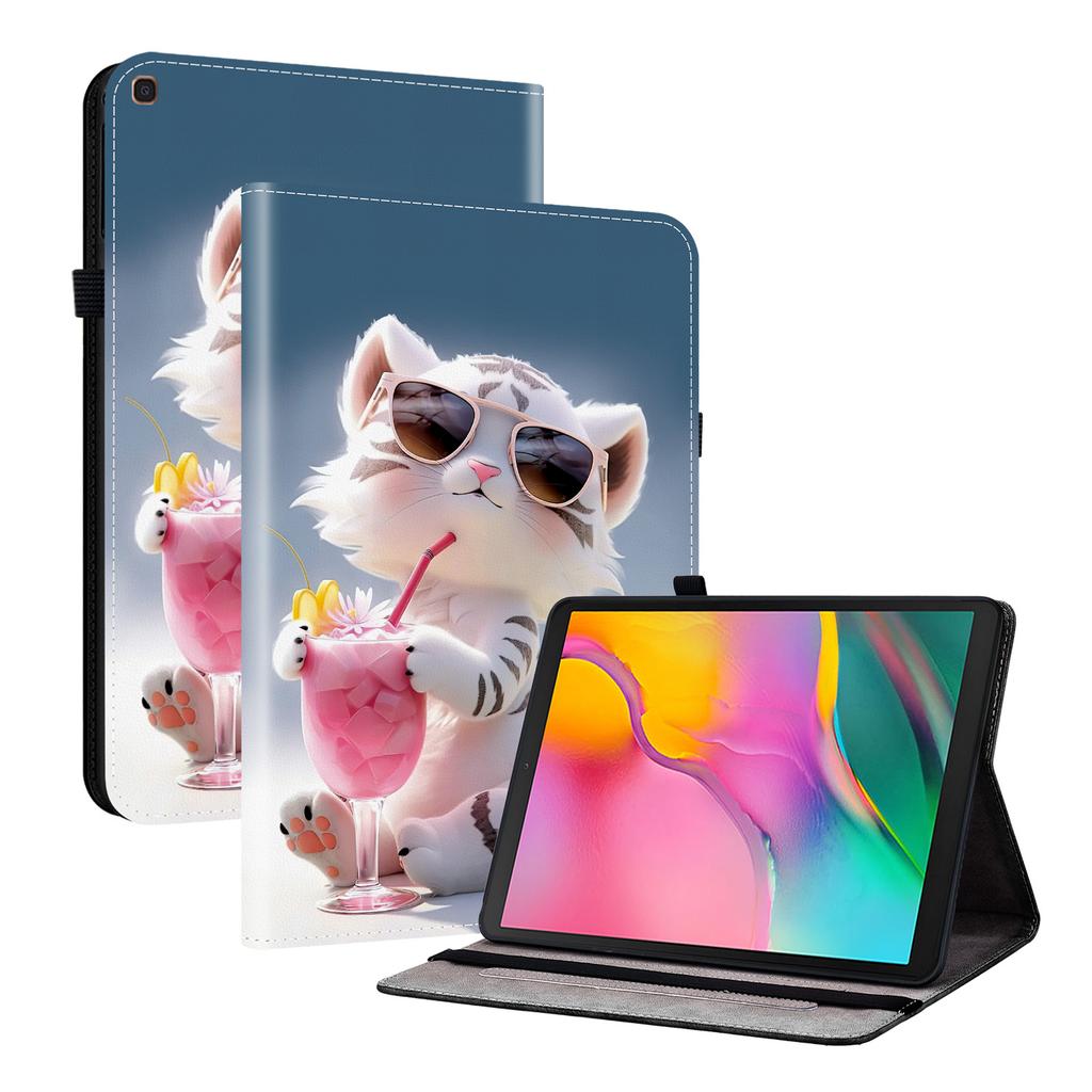 Чехол из искусственной кожи для планшета Samsung Galaxy Tab A 10.1 (2019)-11 стилей! Прочный, с 2 слотами для подставки, держателем для карандашей и слотами для карт, гибкая задняя крышка из ТПУ