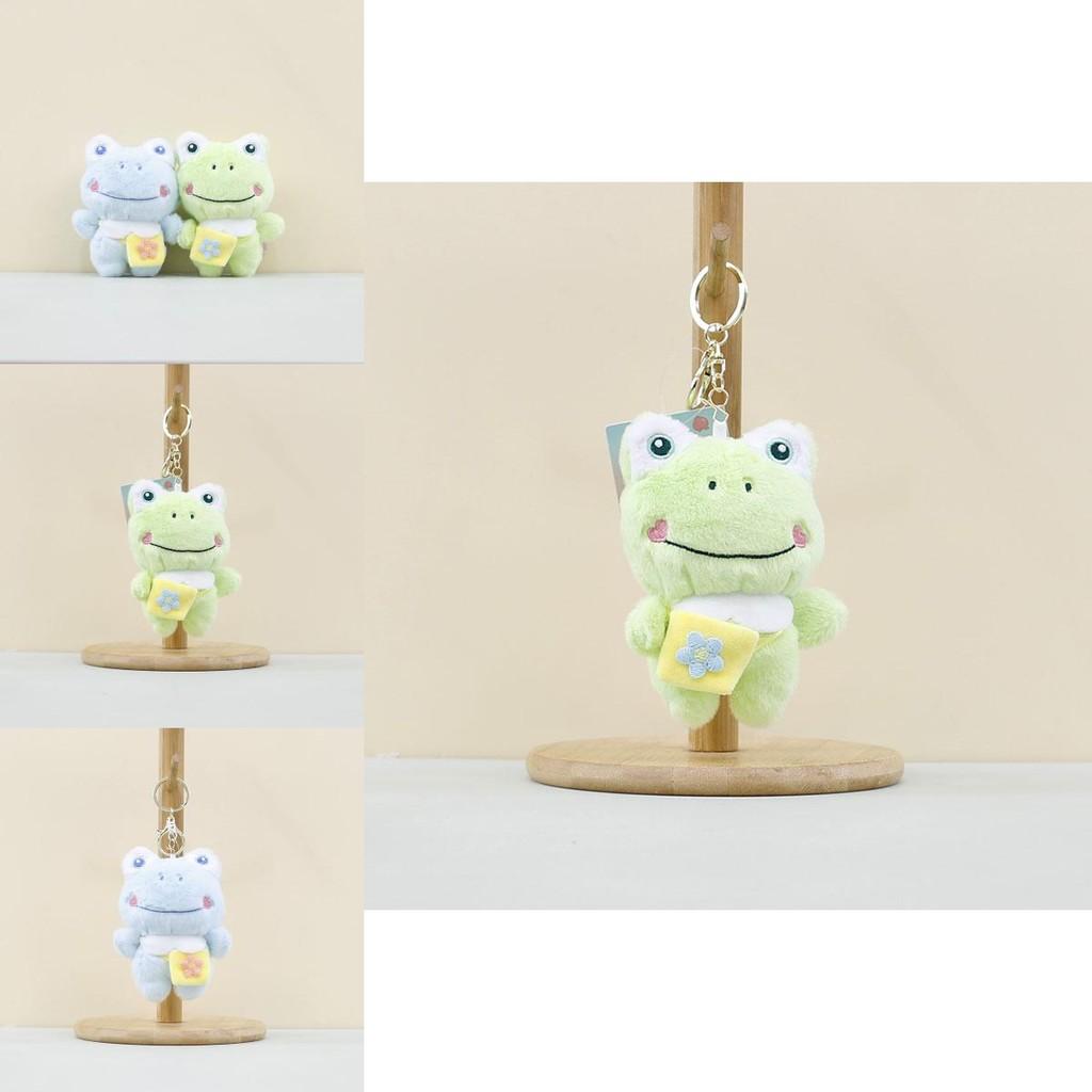 And Blue Sweet Green Frog Plush Pendant Keychain Perfect Backpack Accessory