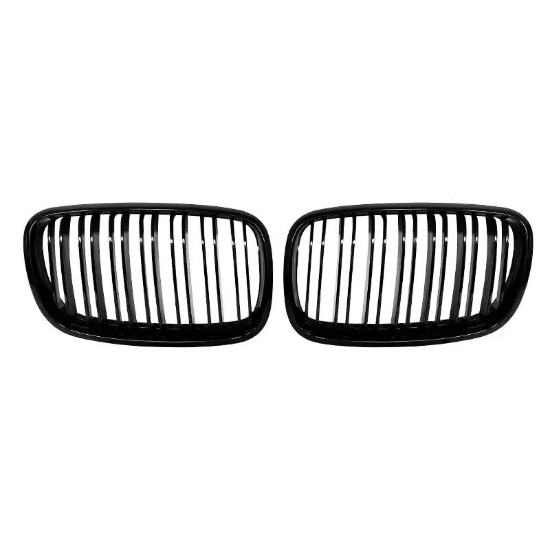 2Pcs Car Style Gloss Black Front Kidney Double Slat Grill Grille for BMW X5 E70 2007-2013 X6 E71 E72 2008-2014 Car Accessories