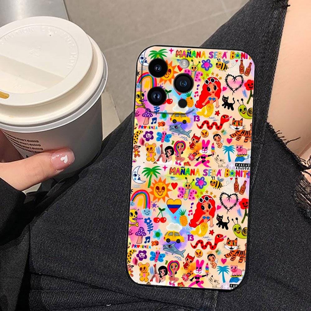 Чехол для телефона Sera B-Bonito Manana K-Karol G Cover Для iphone Apple 17 AIR 16E 16 15 14 13 12 11 Pro XR Max 8 7 Plus TPU Чехол-Оболочка