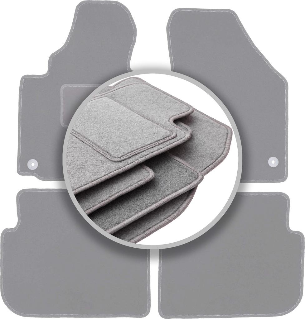 Ash Car Floor Mats For Volkswagen Touran I Fl Minivan (2010-2015)