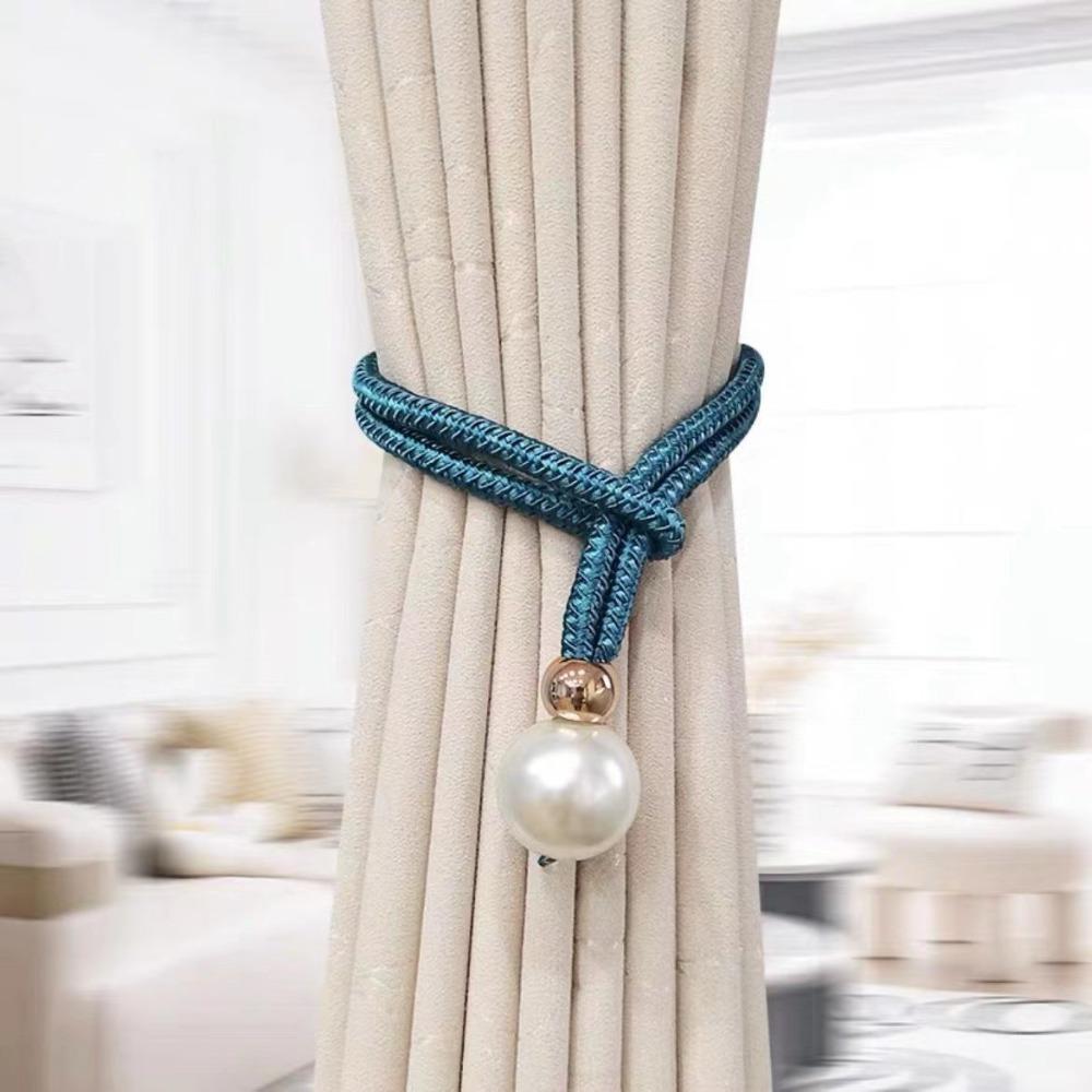 Adjustable Pearl Curtain Tieback High Quality Curtains Tie Rope Pearl Curtain Buckle Decoration