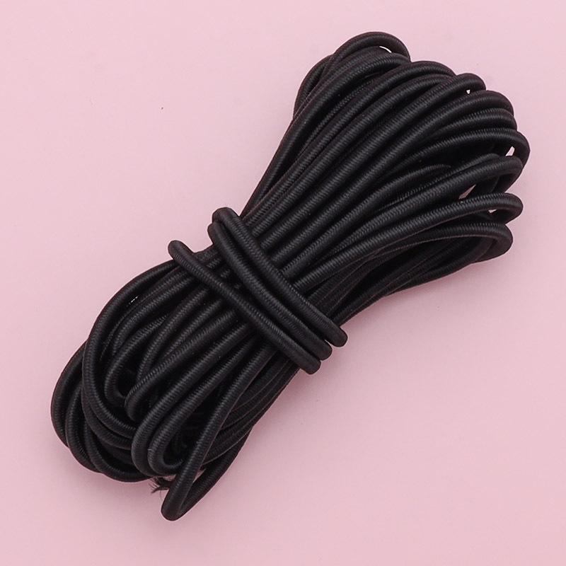 Colorful Round Elastic Cord for Hoodie and Pant Cuffs, Waist Drawstring, High-Elasticity Rubber Latex Thread Elastic Band