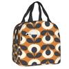 Orla Kiely Цветочный Скандинавский Геометрический Стиль Изолированные Сумки для Ланча для Кемпинга Путешествий Водонепроницаемый Термосумка Термоланчбокс