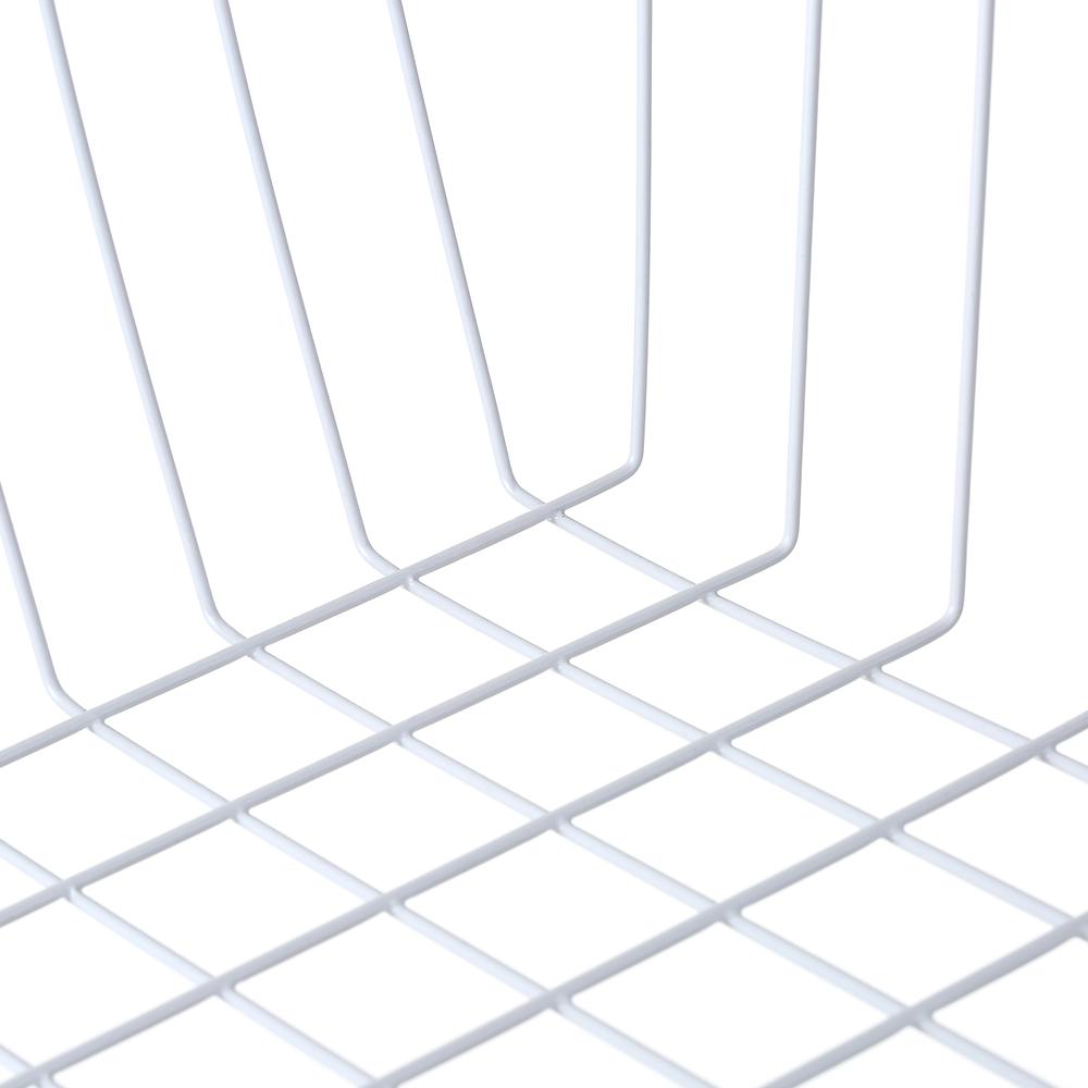 Металлическая проволочная подвесная корзина для хранения под полкой, экономящая место, органайзер для шкафа, держатель для книжной полки, кухни, кладовки, офиса