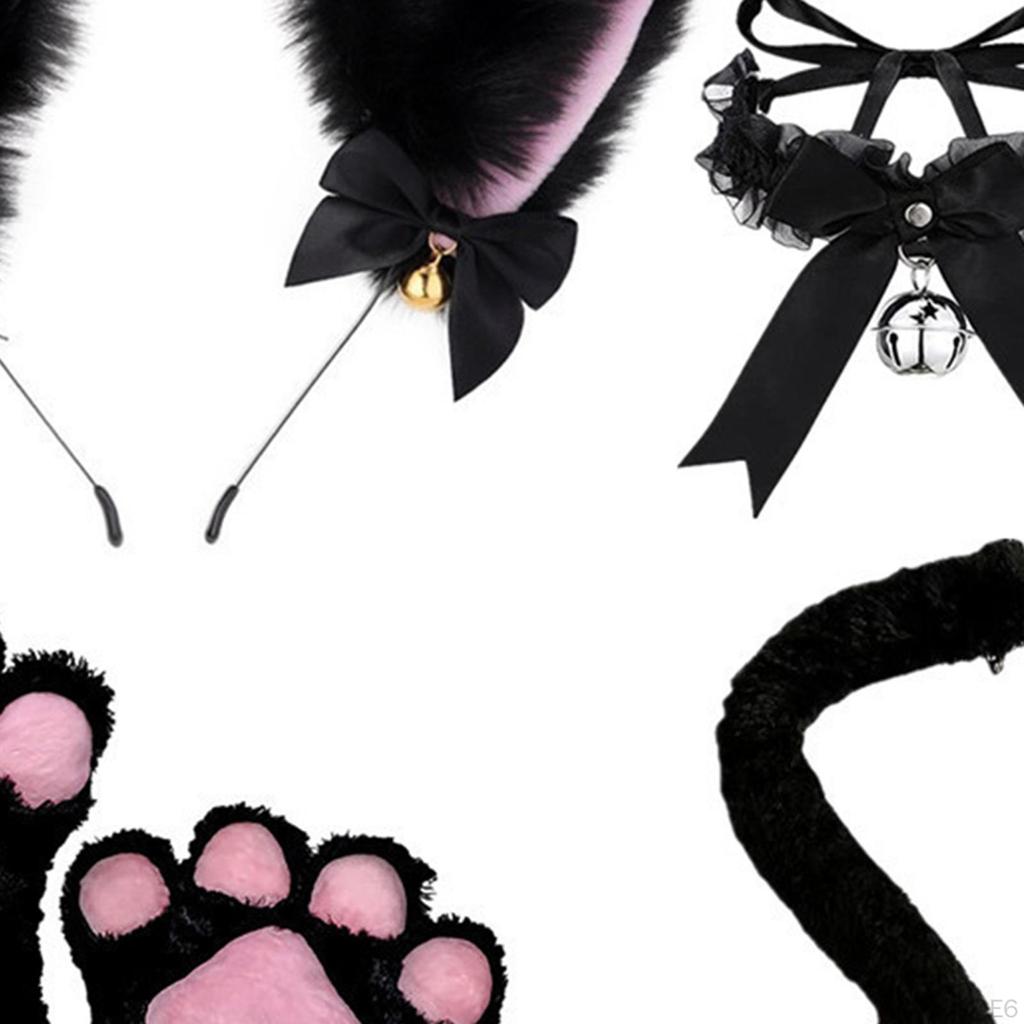 Кошачьи уши, хвост и лапы, уши животных, длинные для взрослых и детей, сценическое представление