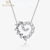 Ожерелье из стерлингового серебра 925 пробы, уникальный дизайн, кулон в форме сердца, романтические ювелирные изделия, подарки для свадебной вечеринки, новый тренд 