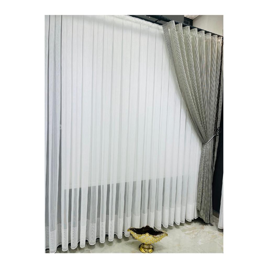 Тюлевая занавеска Ta с естественной каймой, не требующая глажки, плотно плиссированная