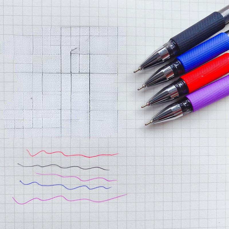 12 шт./компл., 0,7 мм, гелевая ручка на масляной основе, офисная ручка для счетов