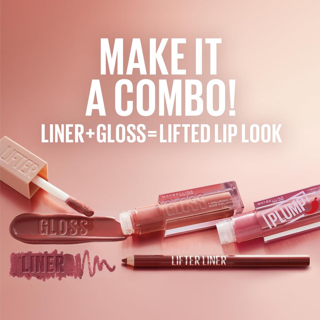 Maybelline Lip Lifter Gloss Увлажняющий блеск для губ с гиалуроновой кислотой Stone 0,18 унции