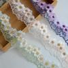 1Yard Blue White Purple Lace Fabric Guipure Embroidery Ribbon Trim Sewing Applique 6CM Wide