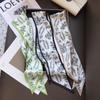 Fashion Print Hair Ribbon Scarf Women Neck Tie Bag Scarfs Satin Silk Skinny Headscarves Ladies Foulard Floral Bands