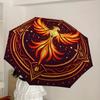1pc Phoenix Rising Mandala Umbrella with Plastic Handle,Suitable for All Seasons Home Travel Outdoor UmbrellaDD1180