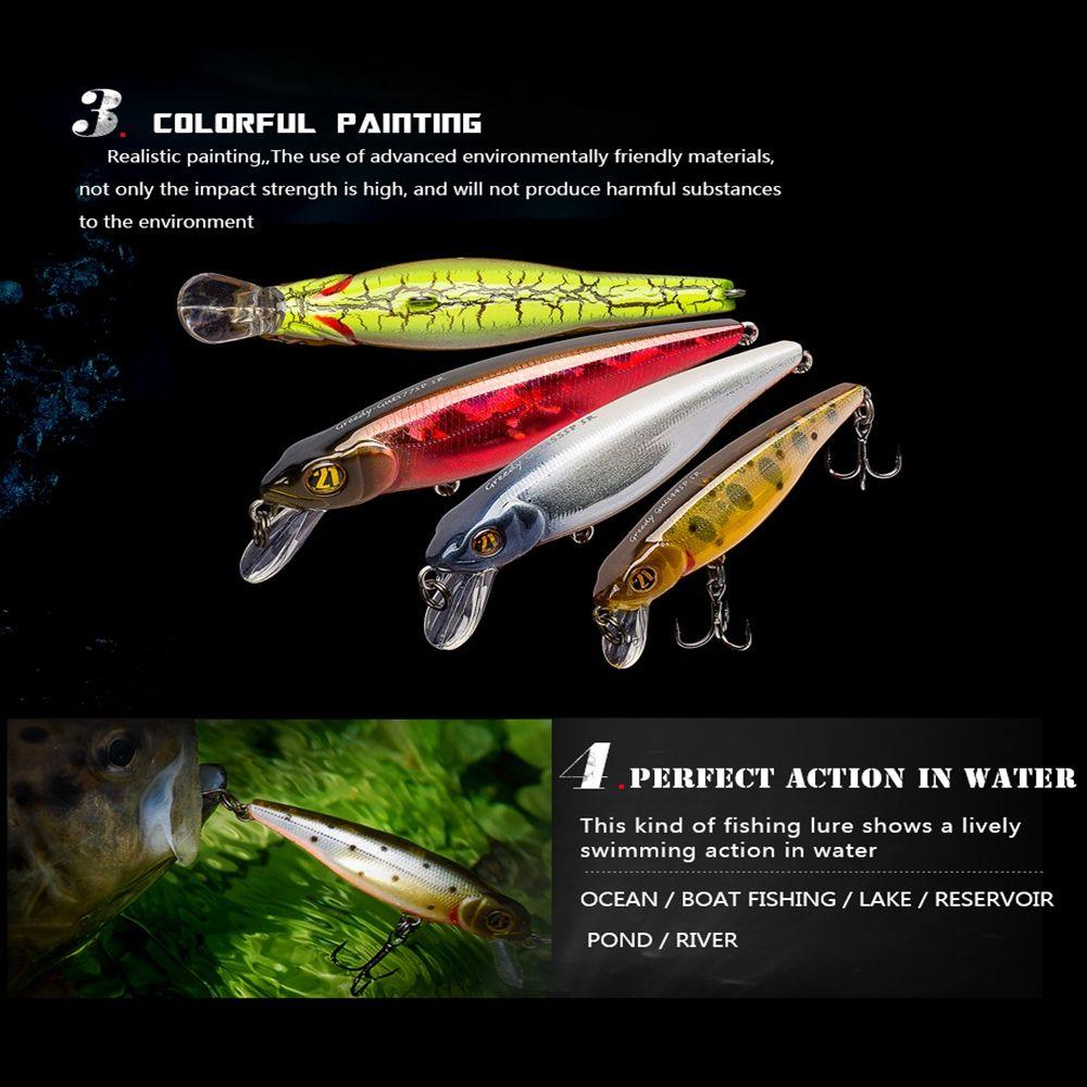 Multicolor Tackle Crankbaits Winter Fishing Minnow Lures Floating Minnow Baits Fish Hooks
