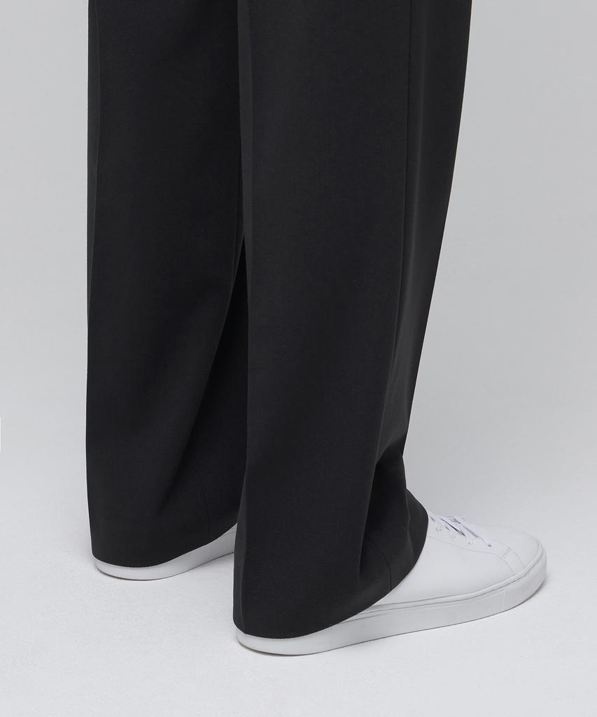 MUSINSA STANDARD Lightweight Wide Hidden Banding Slacks [Dark Gray]