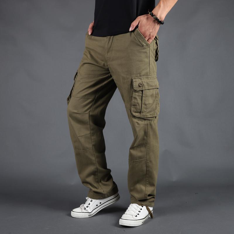 Men's Casual Spring Loose-Fit Outdoor Long Pants - Straight Fit, Large Sizes Available