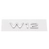 3D ABS Chrome Black W12 Letters Car Rear Trunk Side Fender Emblem Badge Sticker For qaz23 A6 A7 A8 Q7 S6 S8 RS6 RS8 Accessories·