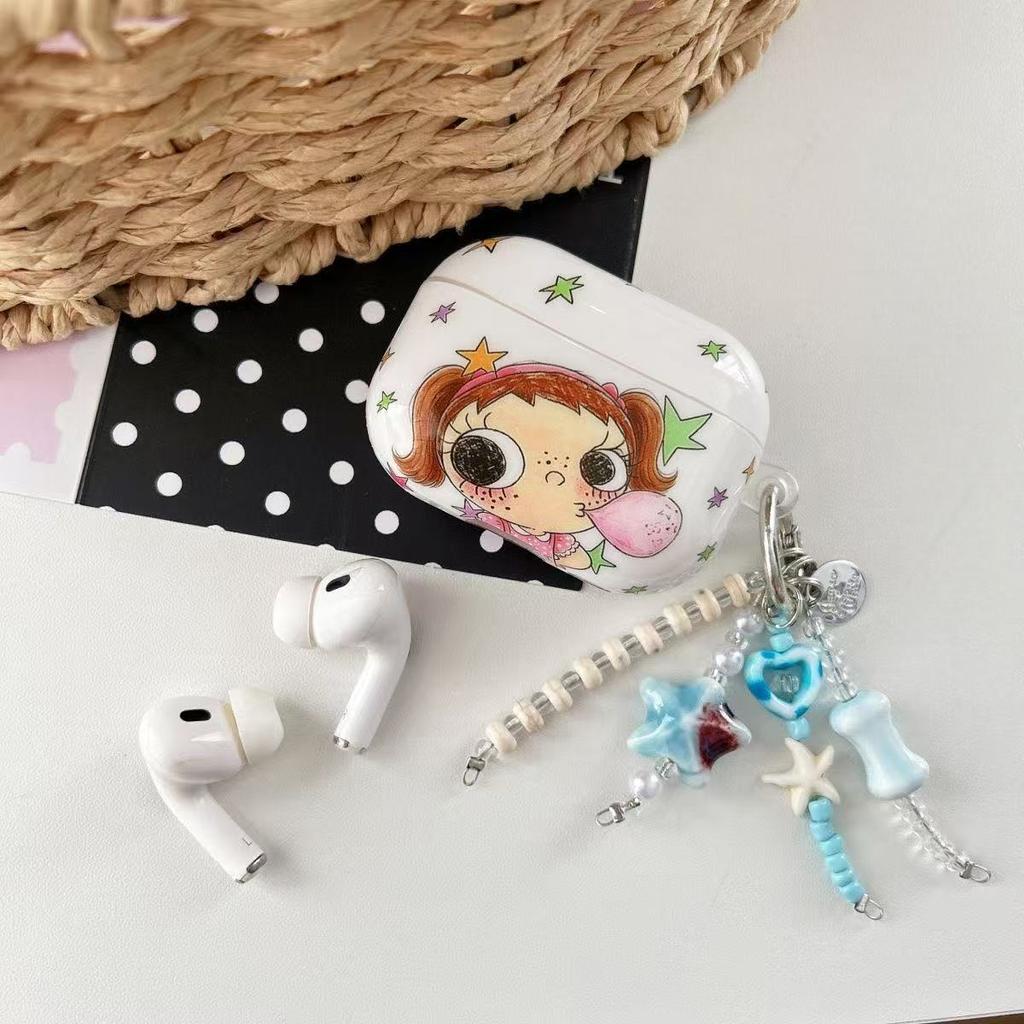 Cute cartoon bubble blowing small jade for apple AirPods 1 earphone case AirPods Pro 1 protective case