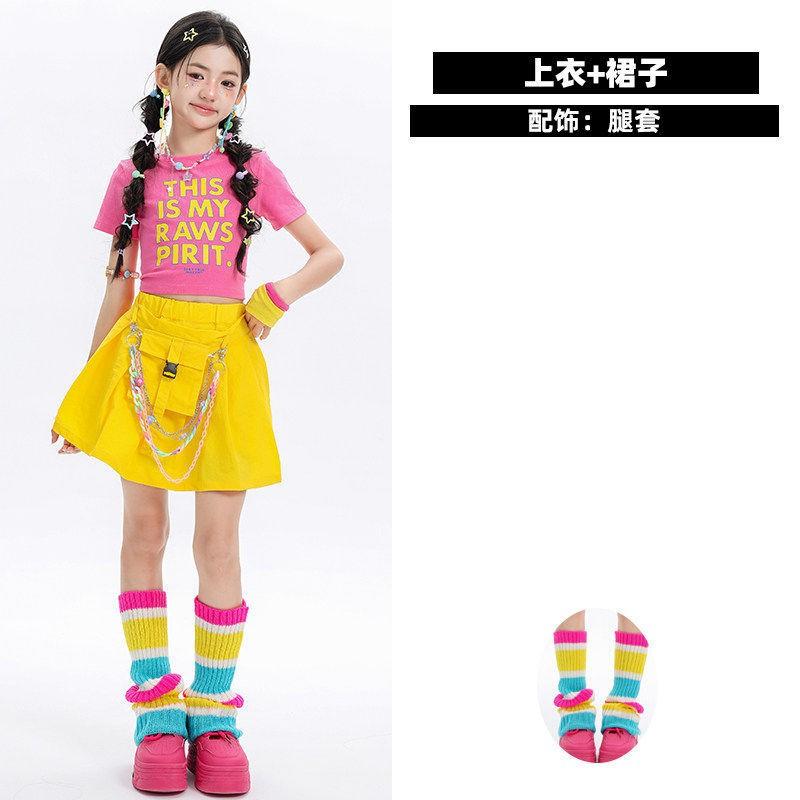 Kids Hip Hop Dance Outfit Set Girls Boys Street Performance Cool Style