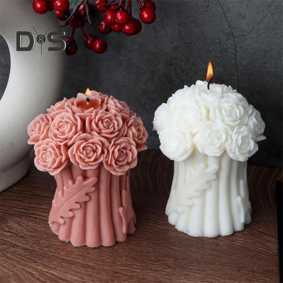 3D букет роз, силиконовая форма, сделай сам, форма цветка, антипригарное покрытие, сделай сам, домашняя ароматерапия, изготовление свечей, гипсовая форма, украшение дома, свадебный подарок