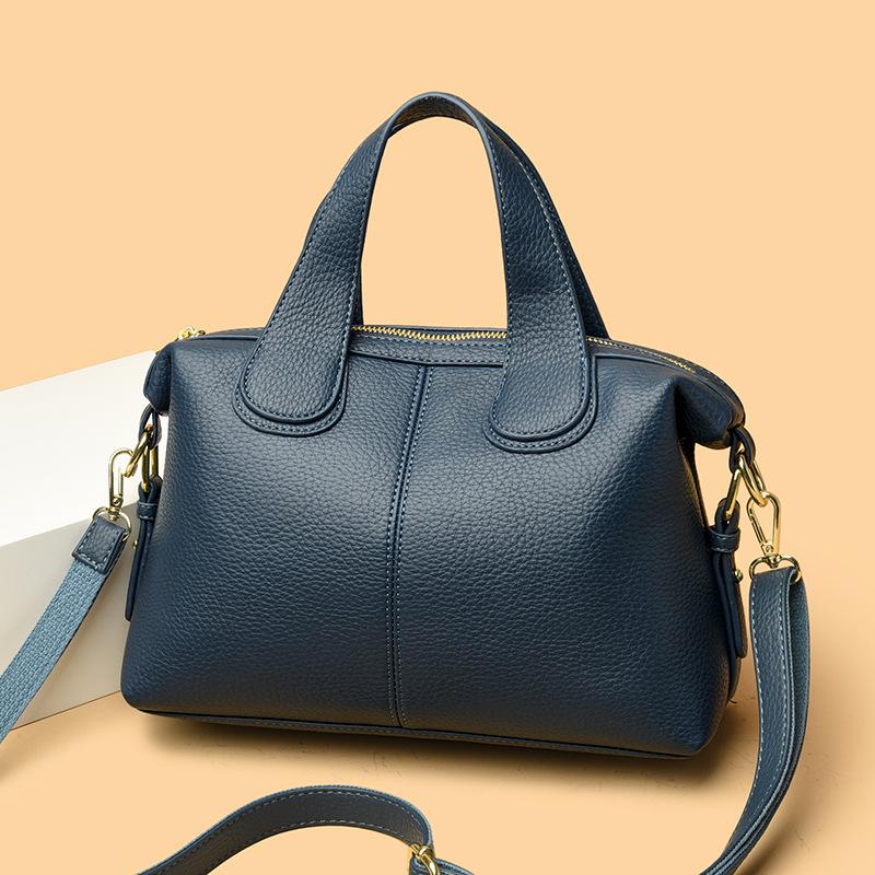 Новая французская сумка через плечо из многослойной ткани большой емкости, универсальная, из мягкой кожи, портативная, для мам