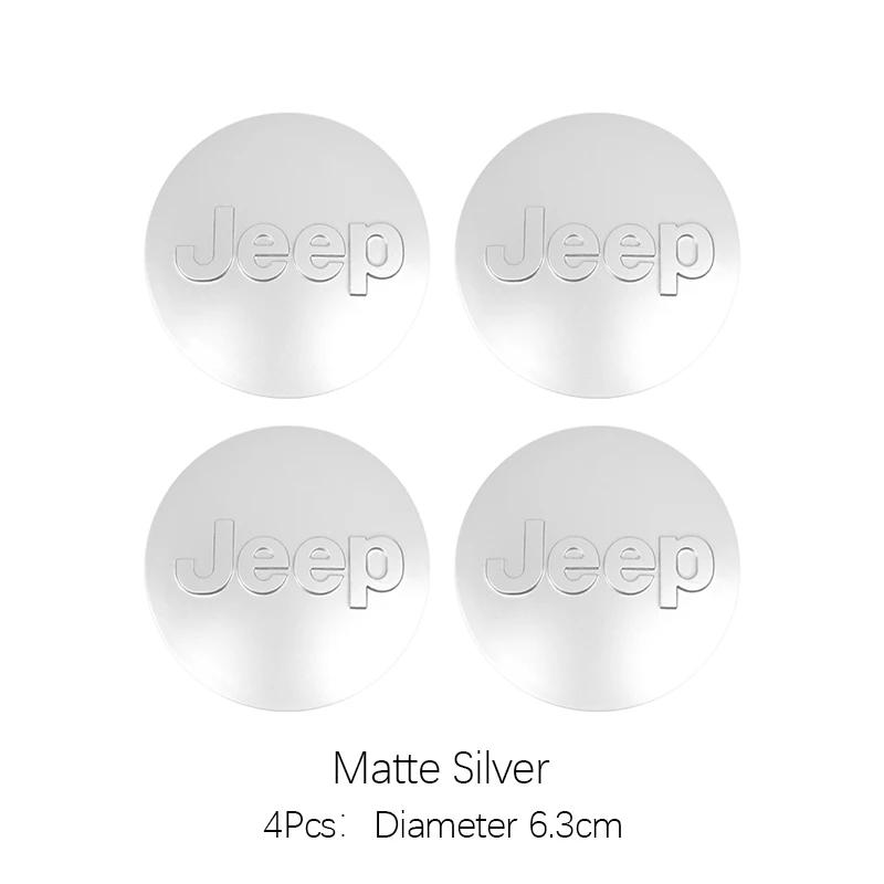 For Jeep For Jeep Renegade Compass Grand Cherokee Wrangler jk Gladiator 4pcs ABS Electroplating Car Wheel Hub Center Cover  A