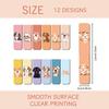 12 Pcs Style Magnetic Bookmarks with Various Patterns Magnetic Reading Bookmarks  Page Clipping Marker