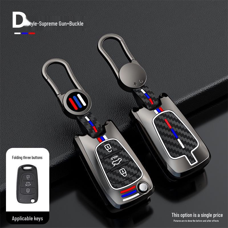 Чехол для ключей Kia K Series для K2, K3, Sportage, K4 и KXCROS - Мужской металлический корпус с пряжкой