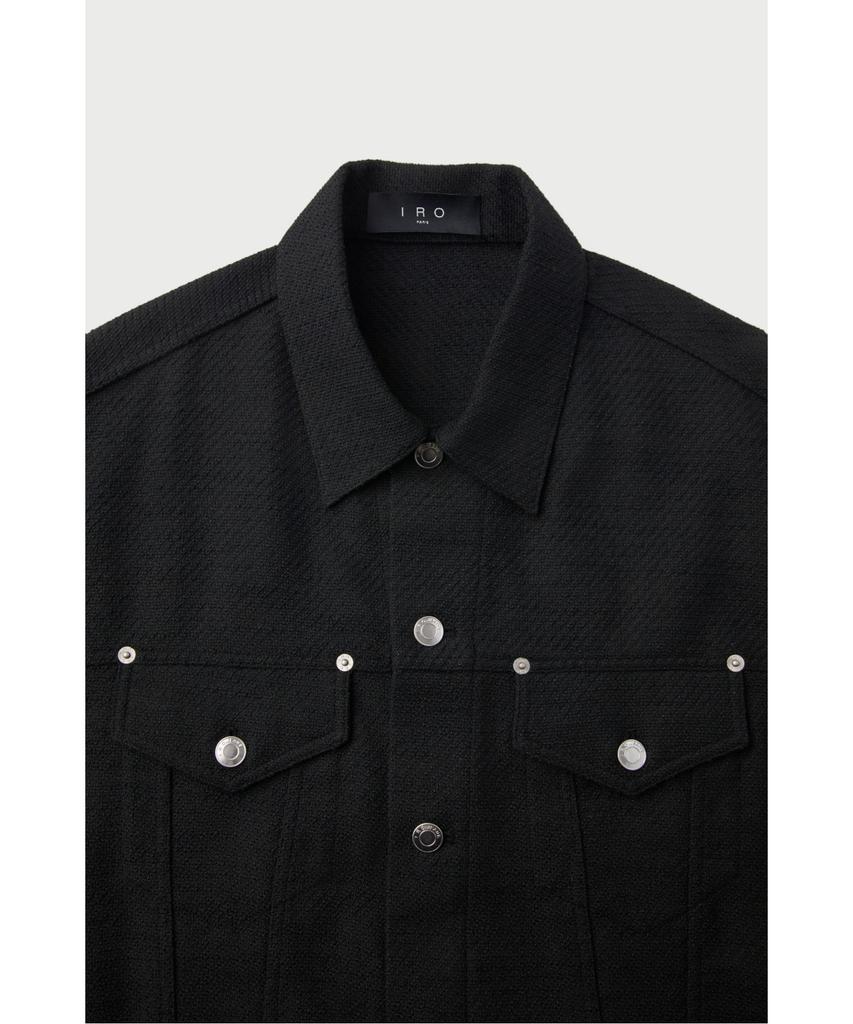 Iro Tevone Twill Cotton Trucker Jacket Irjas26003Bkx