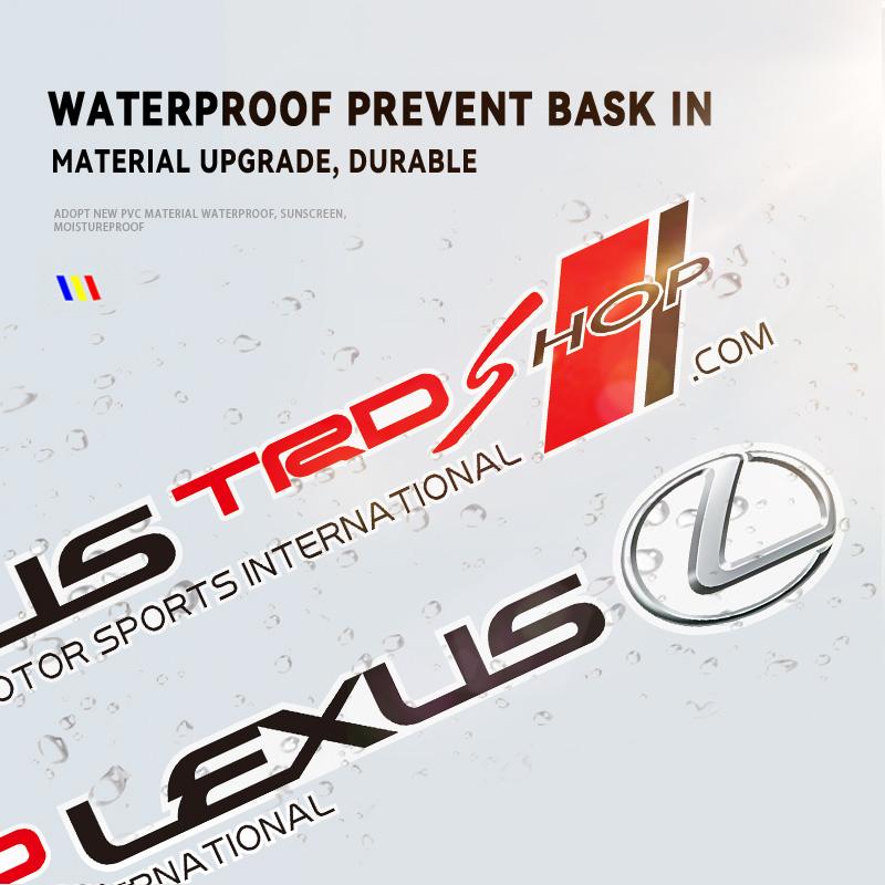 2Pcs Car Body Decal Styling Auto Door Sticker Accessories For Lexus F-SPORT ES RX NX LS UX LM LX GX LC RZ IS CT GS RC HS SC TX