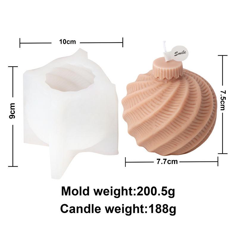 Многоформная полосатая сфера силиконовая форма для свечи рождественский шар гипс эпоксидная смола форма DIY мыло свеча изготовление фестиваль домашний декор