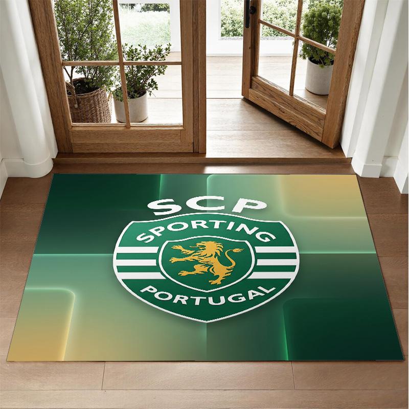 Sporting CP FC Design Crystal Velvet Rug Soft Decorative Mat for Bedroom Entrance