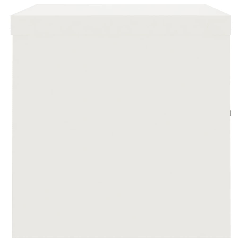Filing Cabinet White 90x40x40 cm Steel