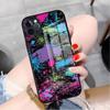 Чехол для телефона в стиле граффити с аэрозольной покраской для iPhone 17 Pro Max 16 15 14 Pro Max 13 11 X Xs Xr 8 7Plus Стеклянная крышка