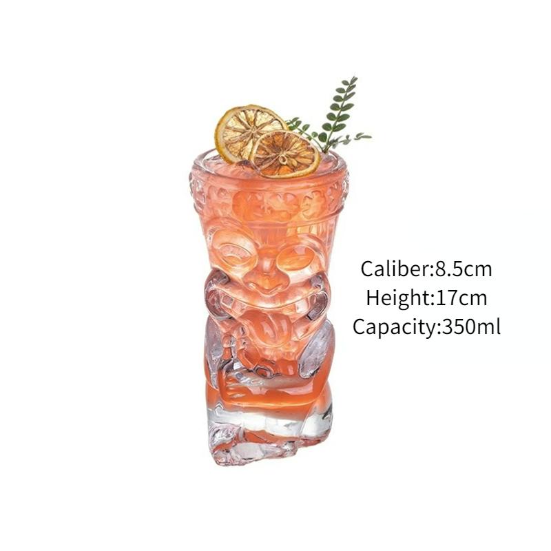 Стеклянные стаканы Tiki Кружки Tiki Стаканы для коктейлей Чашки Креативные гавайские стаканы для коктейлей Смешные стаканы Пивные напитки Стеклянные аксессуары для бара