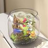 Пластиковый круглый аквариум прозрачный настольный маленький аквариум светлый роскошный аквариум гостиная