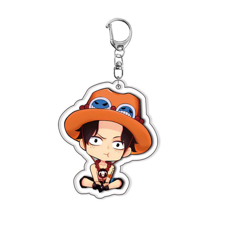 Layer One Piece Acrylic Double-Sided Luffy Keychain Anime Backpack Pendant