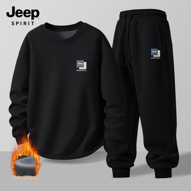 Мужской зимний комплект с худи и штанами из флиса JEEP SPIRIT 2025