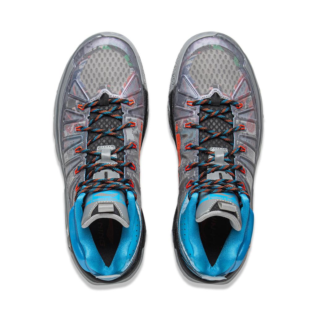 Баскетбольные кроссовки Li Ning Jiao Ao 2 High Мужские кроссовки Серо-акулий Черный ABFU047-5