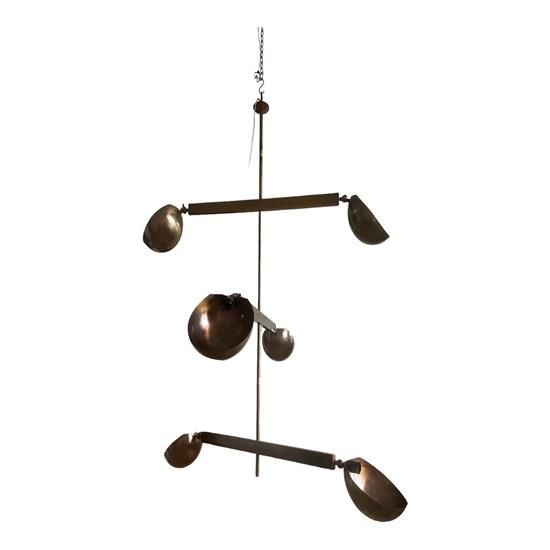 Современная латунная люстра-спутник с регулируемым кронштейном середины века, потолочный светильник на шесть ламп, освещение для зала, гостиной