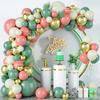 Vintage Pink Bean Green Balloon Chain Package Birthday Celebration Wedding Decoration Opening Arch Decoration