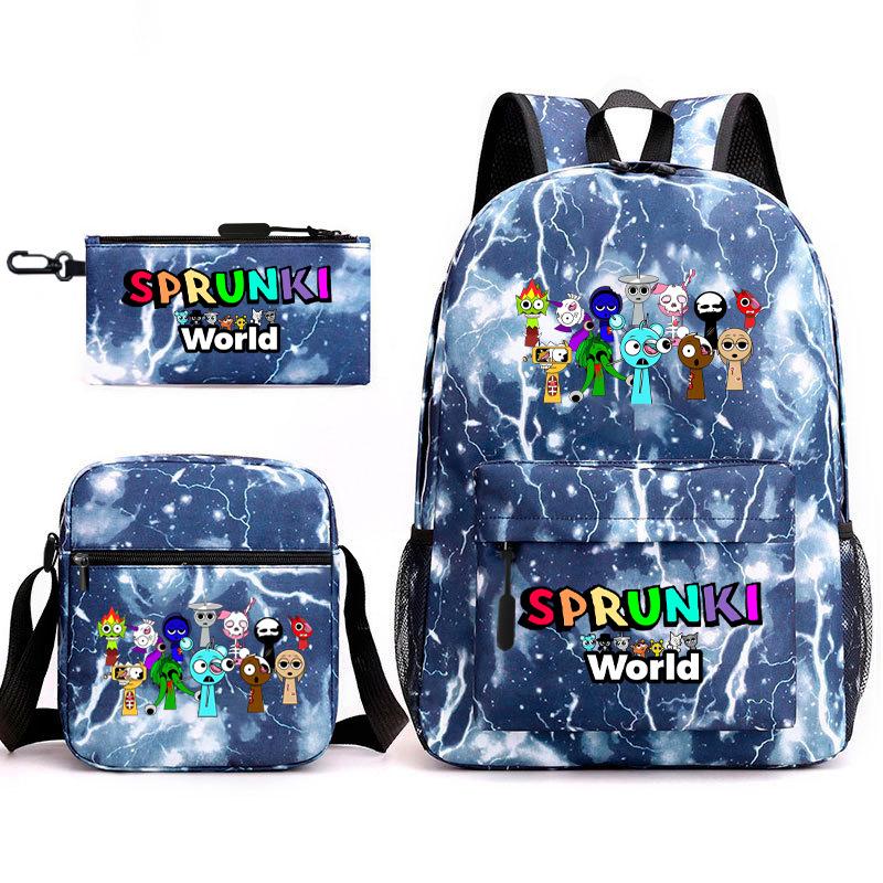 Мерч для ритм-бокс игры Рюкзак для начальной школы sprunki мультяшный рюкзак «Звездное небо» набор из 3 предметов D