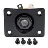 Musiclily Rectangular Electric Guitar Input Jack Plate & Socket, Black