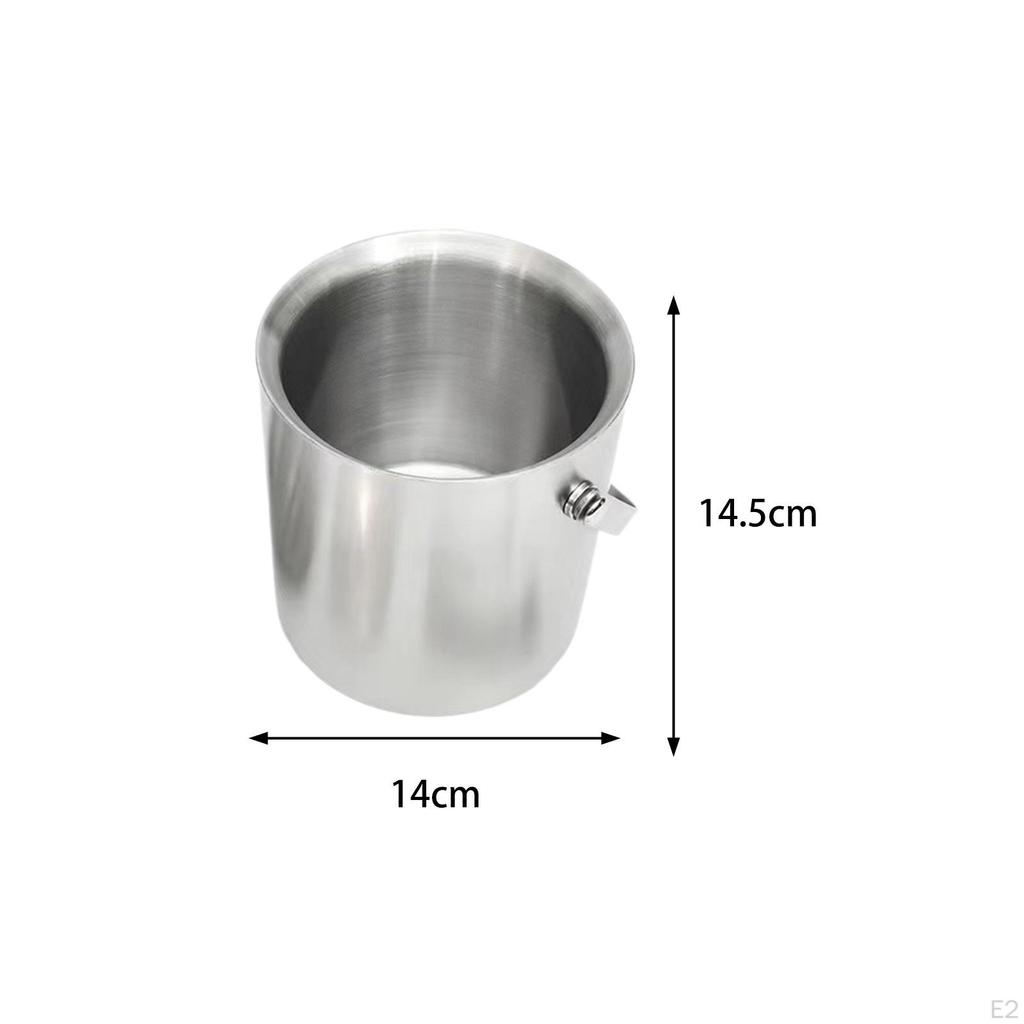 Ведро для льда с шампанским сохраняет напитки холодными с металлической изоляцией и крышкой для семейных вечеринок в баре