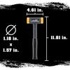 Roemheld Halder Halder Shockless Recoilless Secular Hammer Polyurethane Diameter 30 x 40 (HALDER) (Yellow) 3380.040