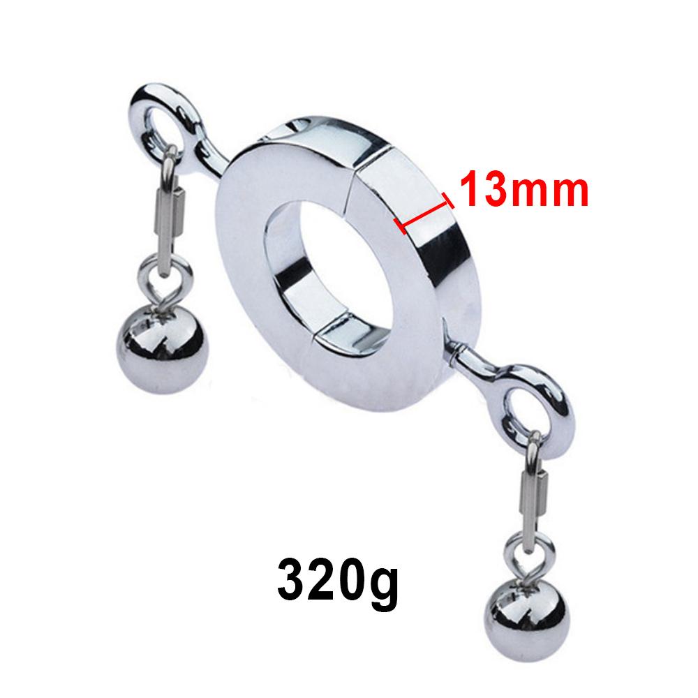 Testicle Clamp  Heavy Duty Chastity Cock Ring Sex Toys Male Penis Ring Stretcher Scrotum Stimulation Lock Training Device Metal